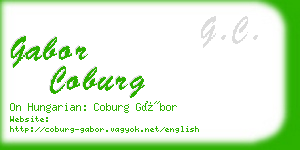 gabor coburg business card